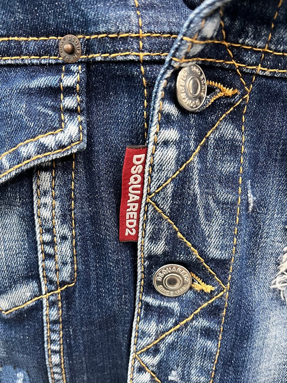 여) 디스퀘어드 데미지드 청자켓  상품이미지3