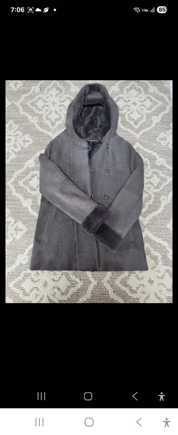 스페인산 토스카나 천연양가죽 후드 무스탕 코트55-77 상품이미지2