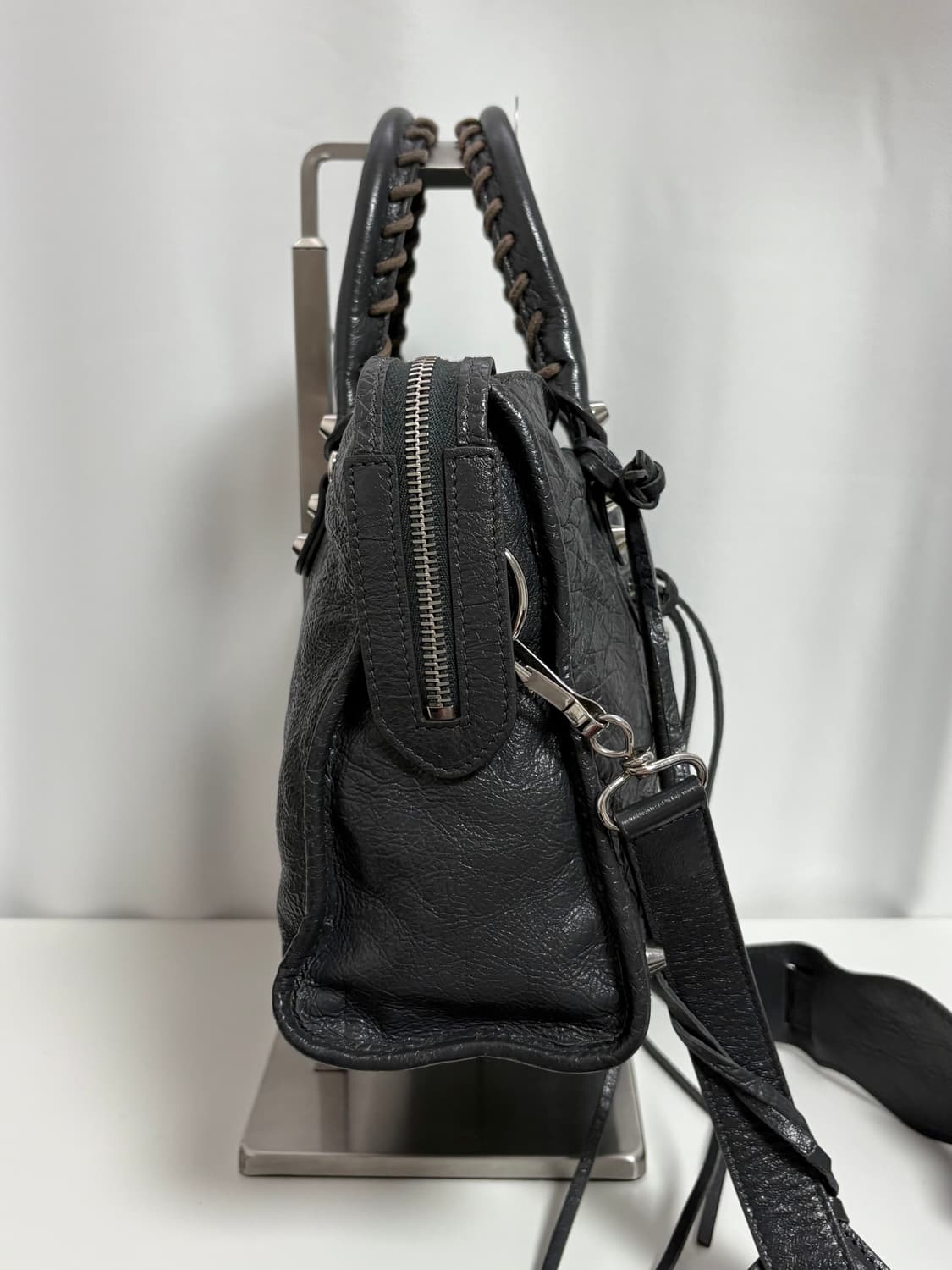 발렌시아가 시티 모터백 그레이 스몰 상품이미지8