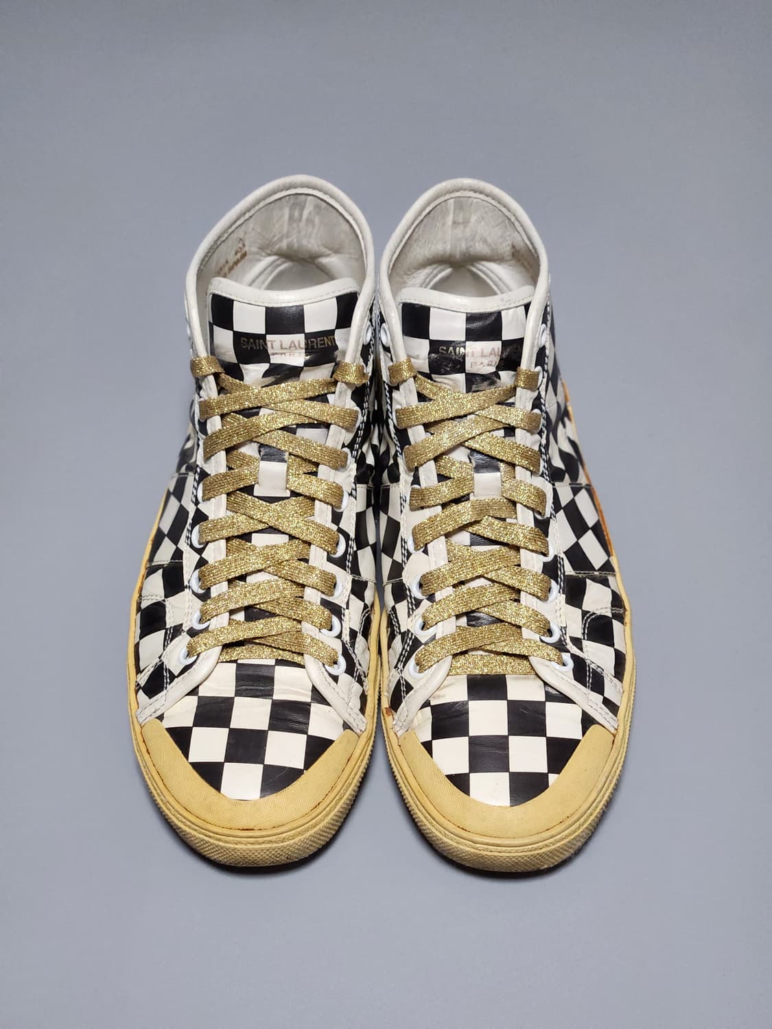 생로랑 16s/s 체커보드 스니커즈 40.5 상품이미지3