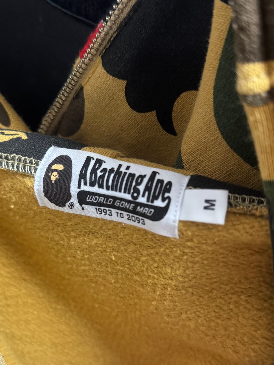 베이프 황계 퍼스트 카모 샤크 후드집업 M 상품이미지4