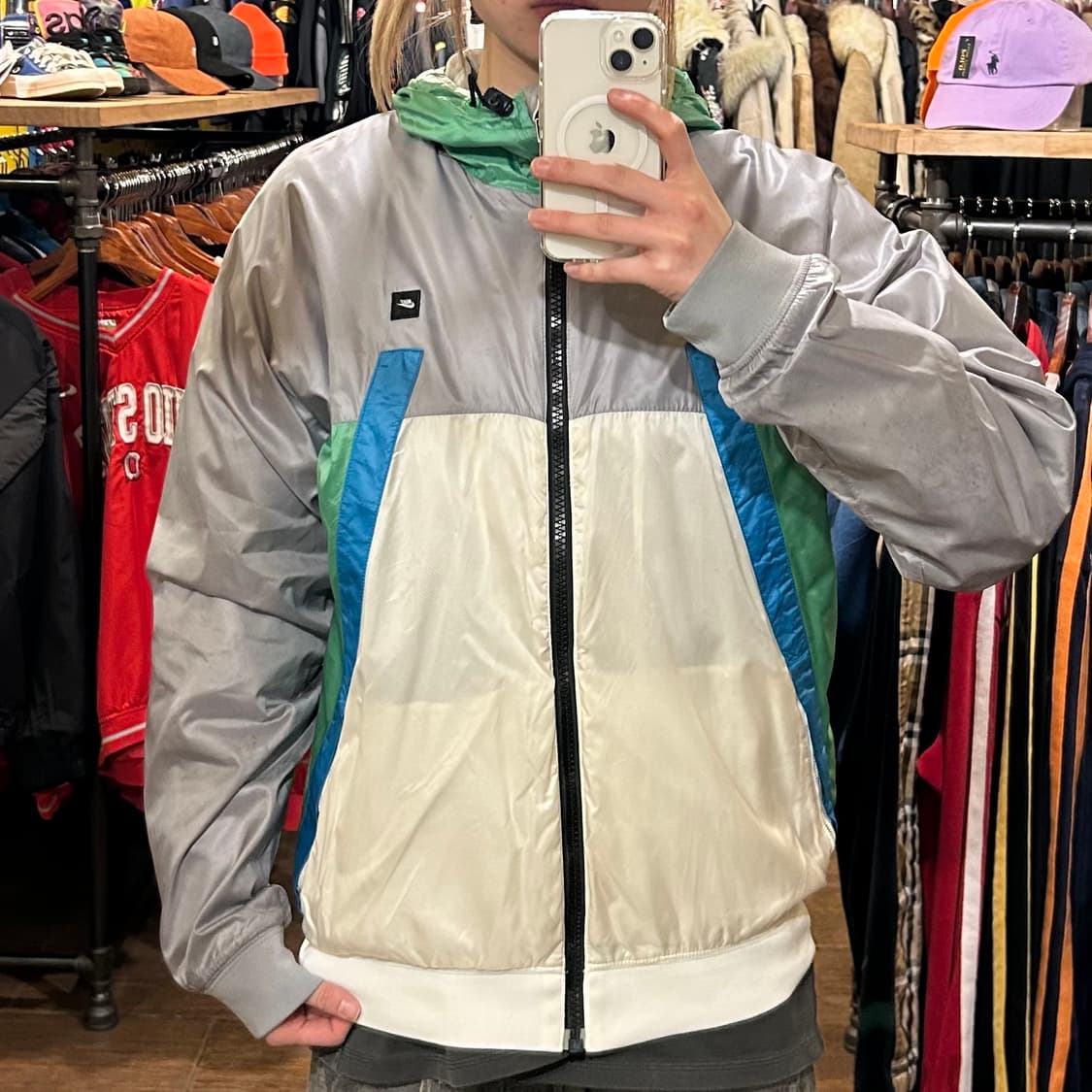 [HI] 나이키 바람막이 그레이&화이트  상품이미지2