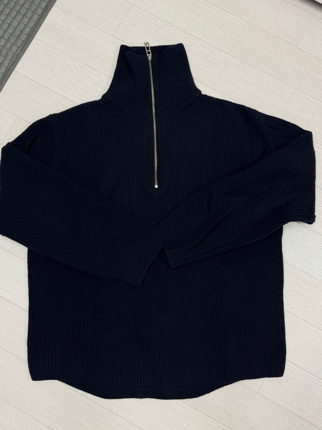 벨리에 / 23FW 하프 니트 집업 / 다크네이비 / XL 상품이미지1