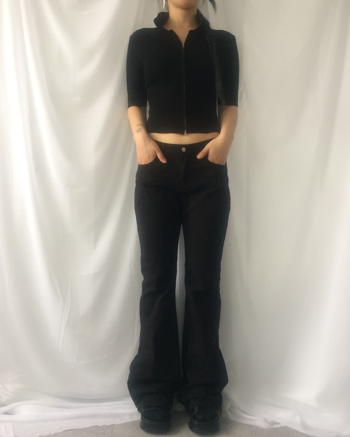 Ribbed crop zip up 상품이미지6