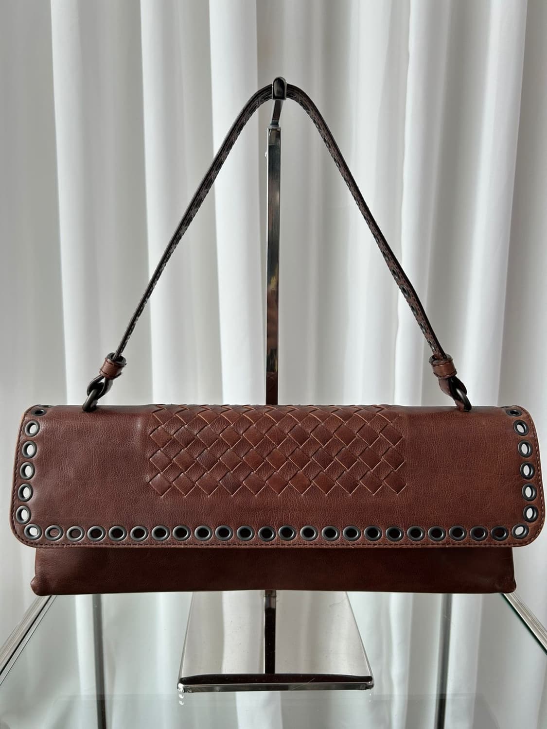 보테가 베네타 우븐 레더 바게트백 상품이미지3