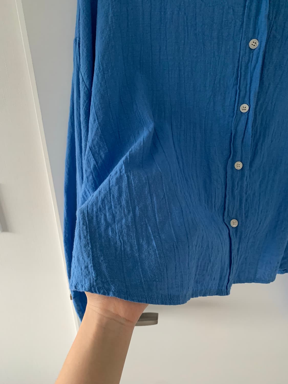 블루 코튼 가디건 상품이미지5