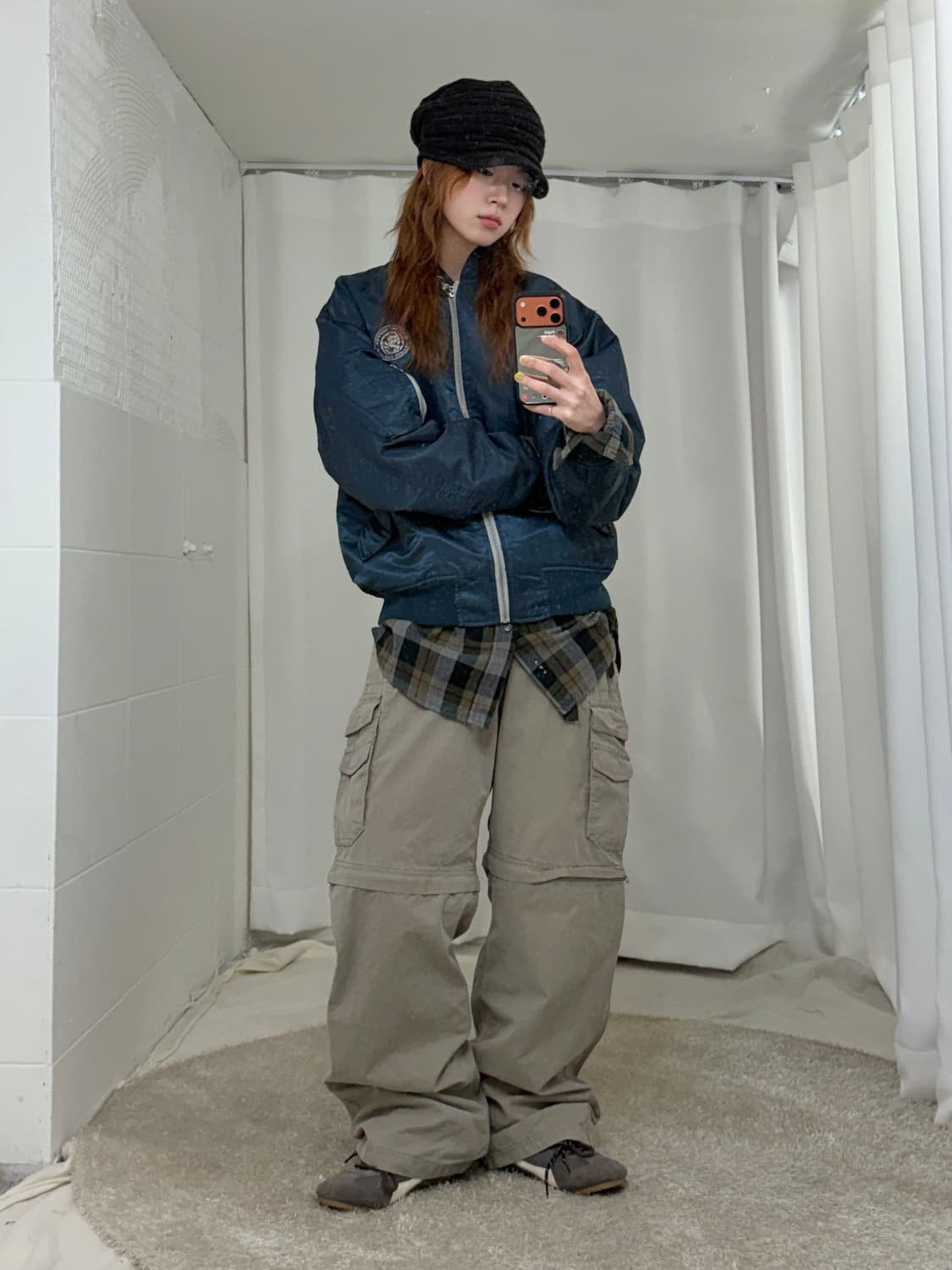 산토리 보스 커피 리버시블 항공점퍼 빈티지 너드 스트릿 코디 세트 상품이미지1