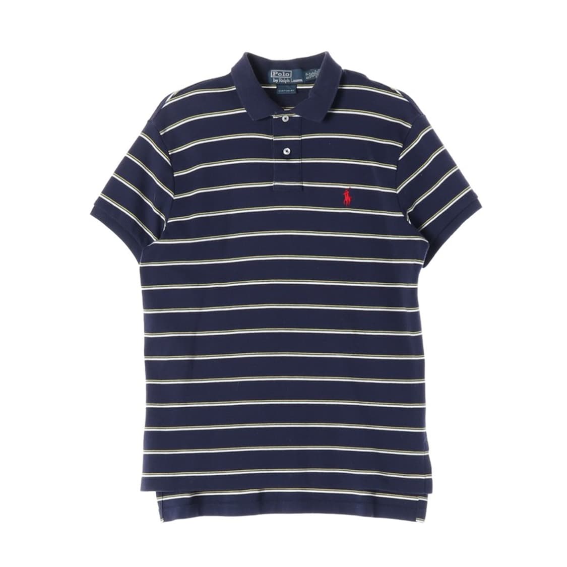 폴로 랄프로렌 커스텀핏 스트라이프 반팔 카라티 S 상품이미지1