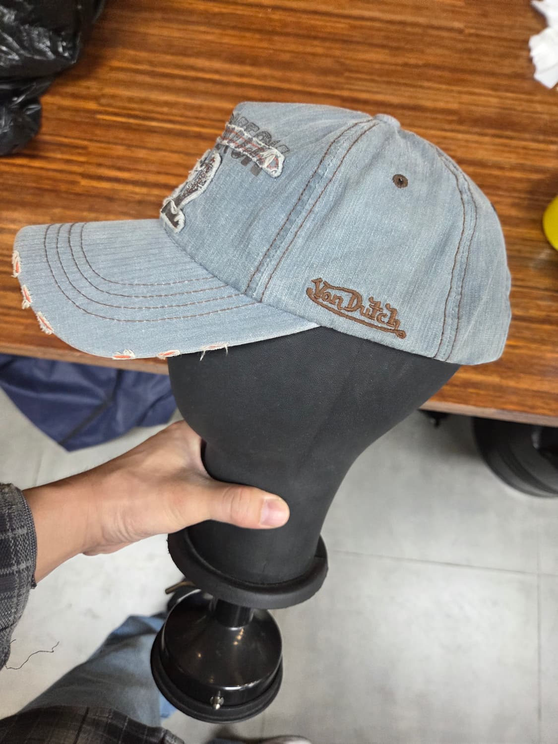 본더치 빈티지 데미지 32 레터링 로고 모자 프리 상품이미지2