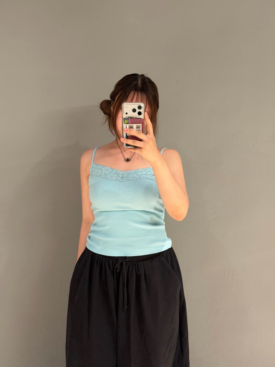 Sky blue lace detail sleeveless 상품이미지2