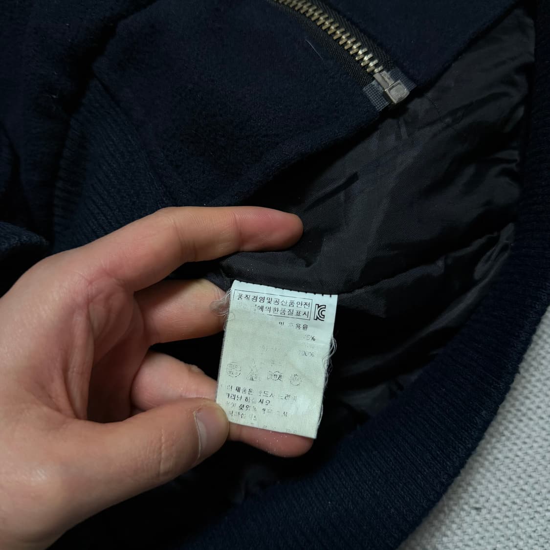 LBSM 국기 패치 블랙 바시티 자켓 상품이미지3