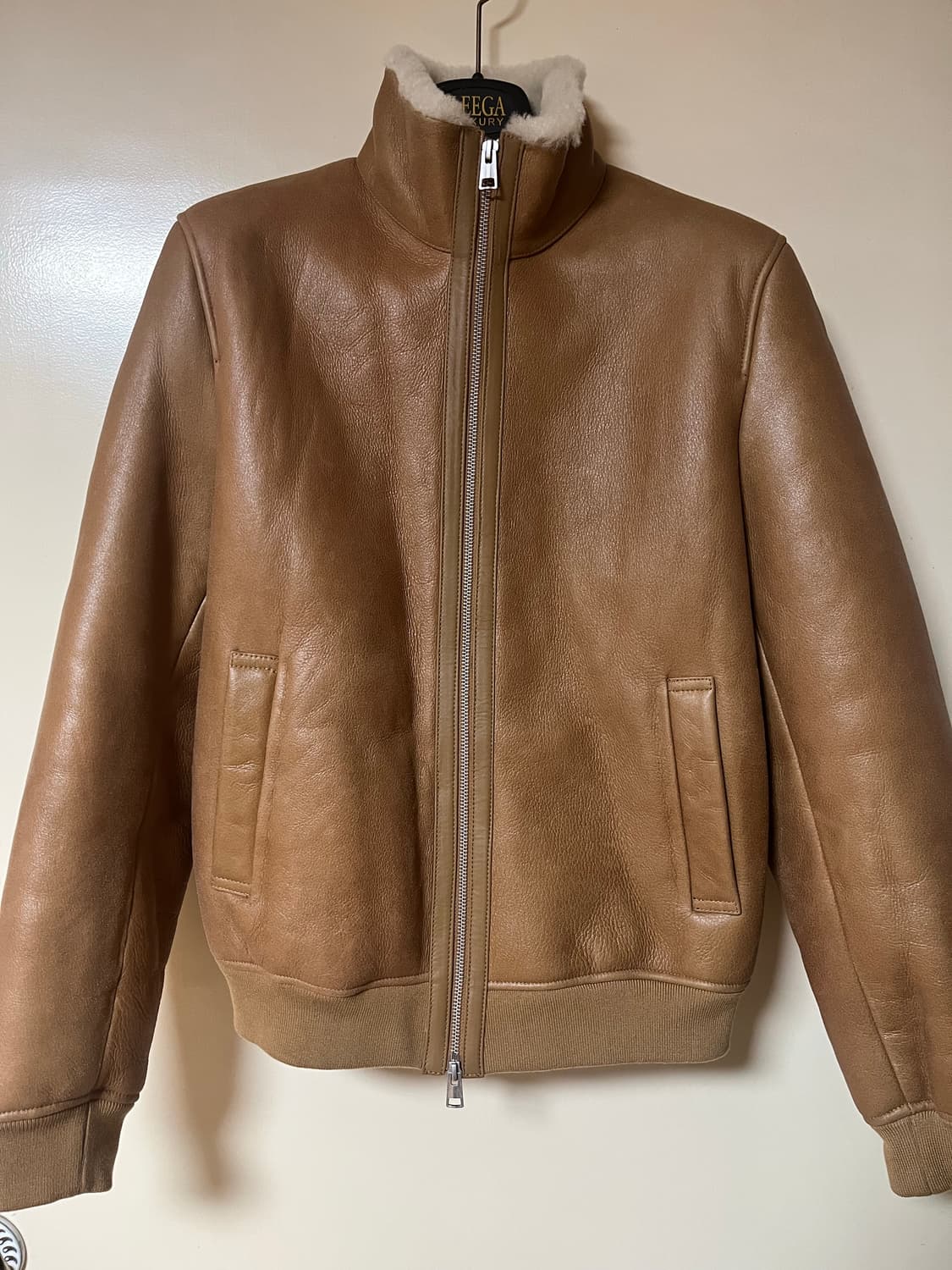 코스 시어링 레더 보머 브라운 무톤 S 상품이미지1