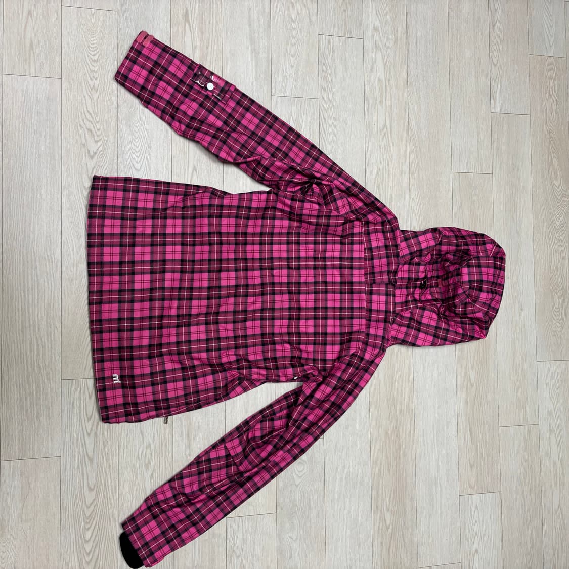 핑크 체크 스키 자켓 상품이미지3