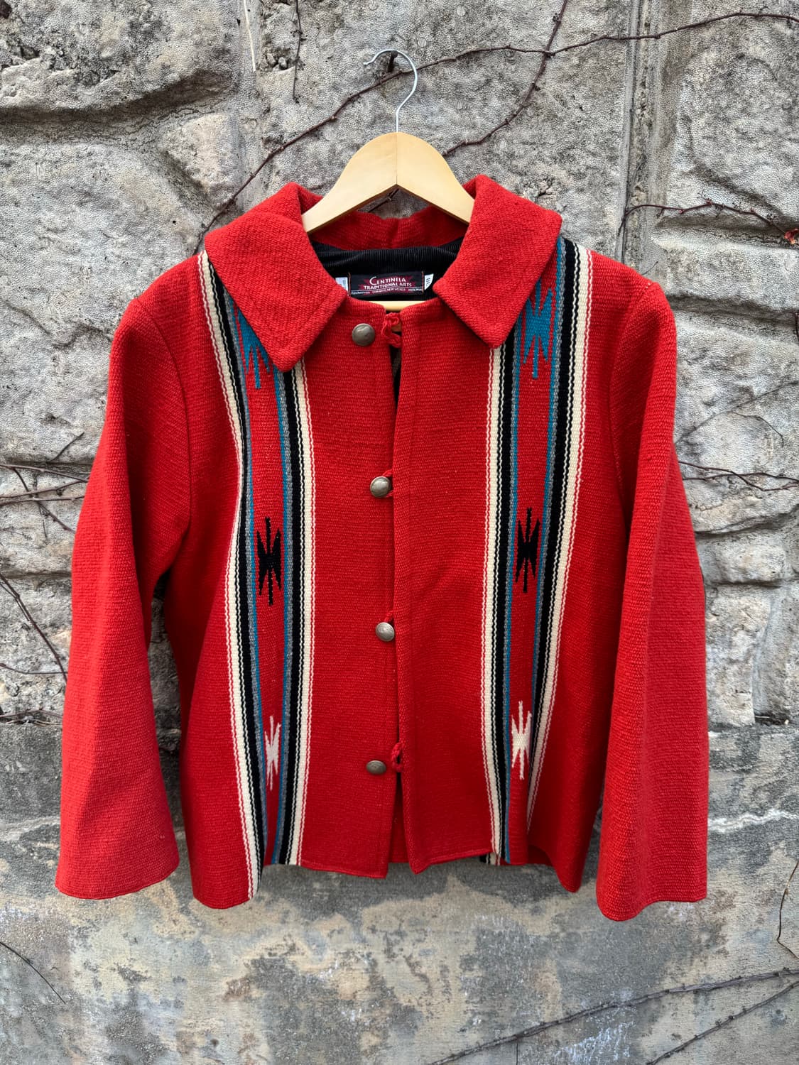 센티넬라 빈티지 핸드 우븐 울 웨스턴 네이티브 치마요 자켓  상품이미지1