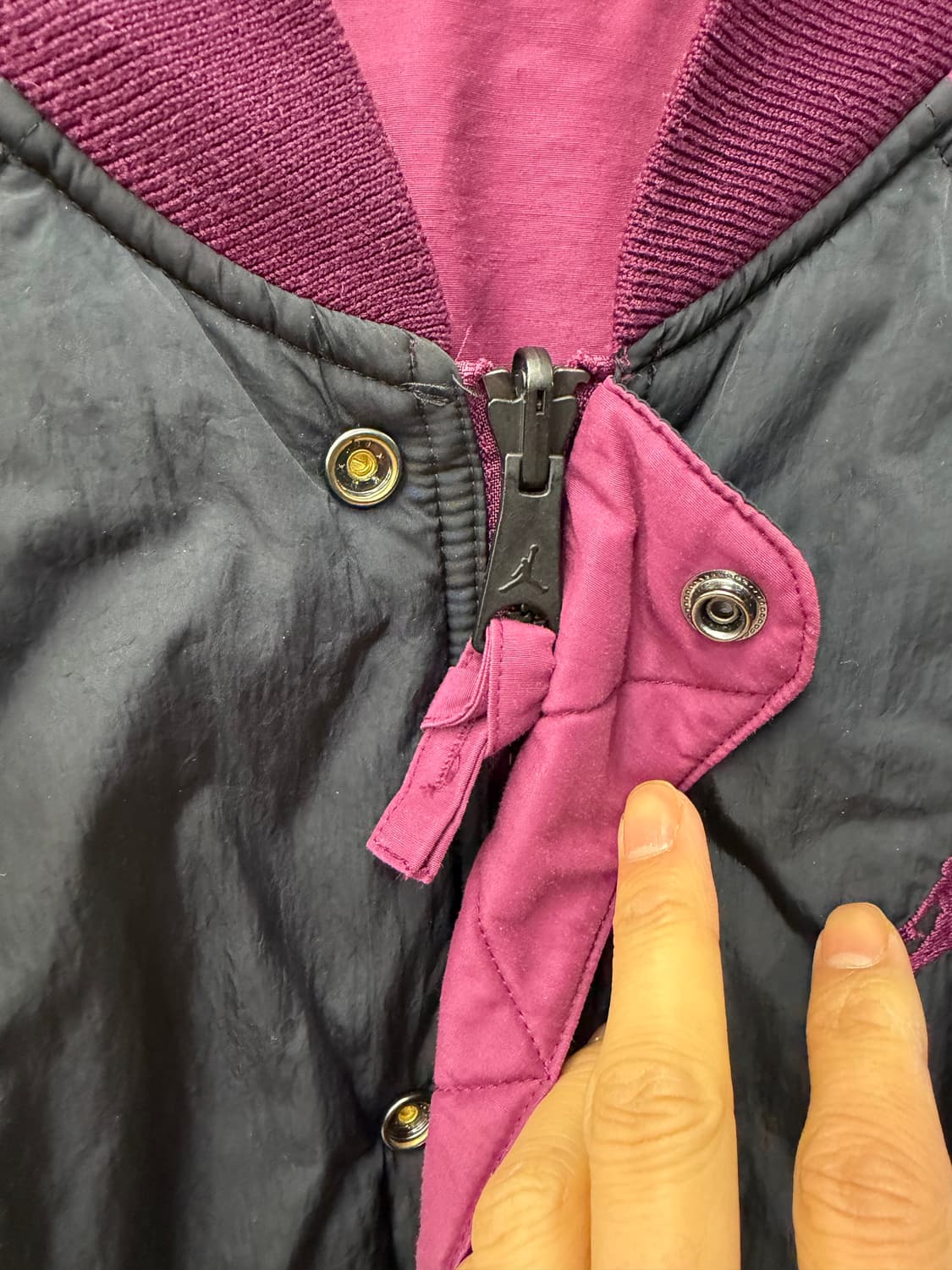 정품) 나이키 조던 남성 리버시블 양면 퀼팅 패딩 자켓 L 상품이미지2