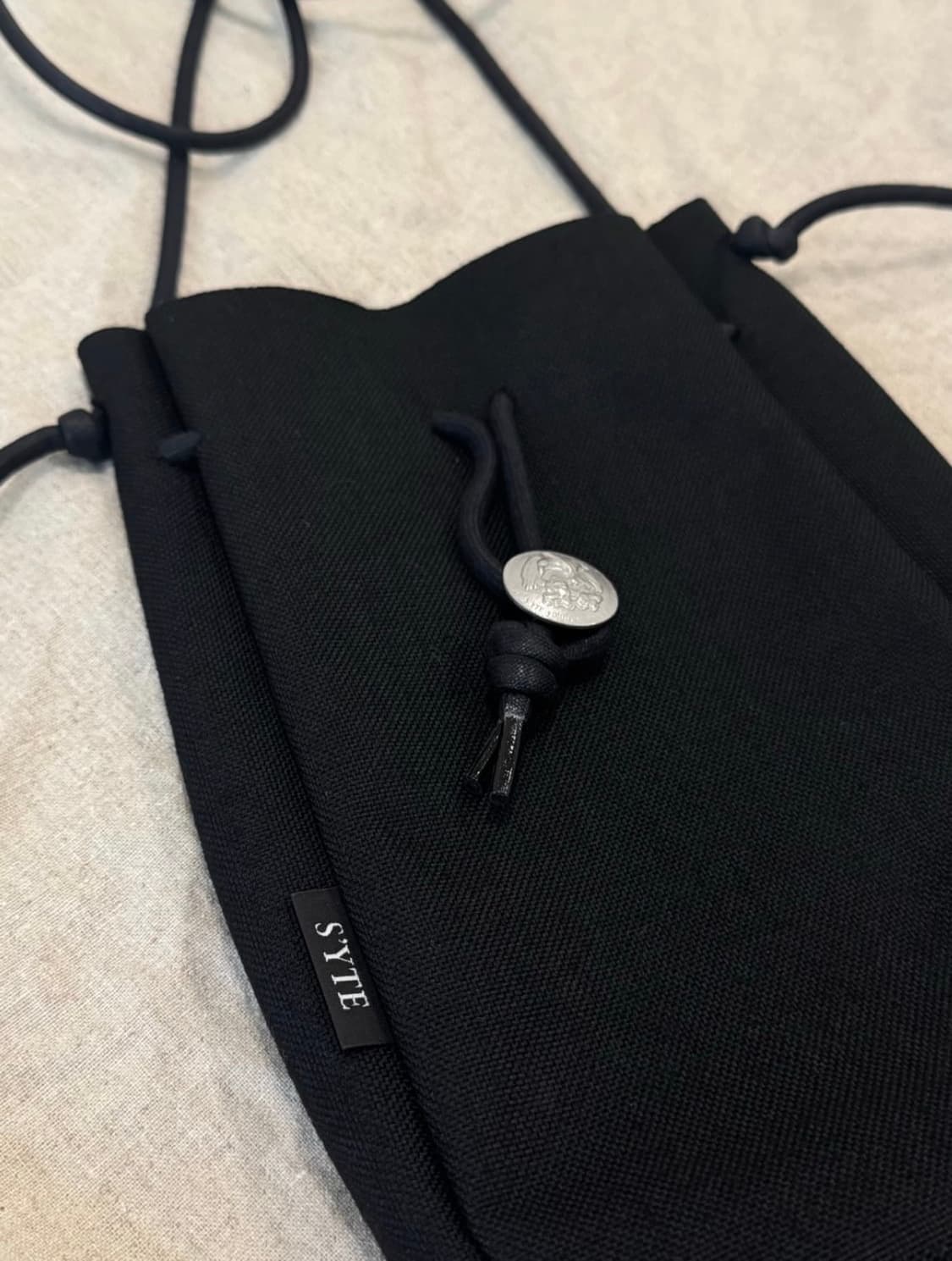 요지야마모토 사이트 콘초 드로스트링 백 상품이미지6