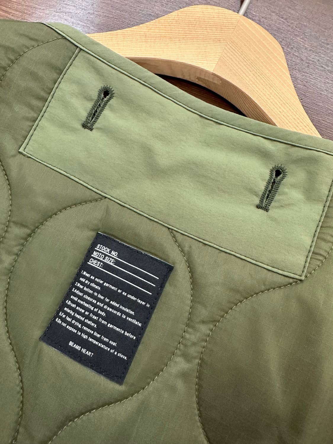 빔즈 M-65 개파카 피쉬테일 야상 모즈코트 라이너 내피 퀼팅 자켓 상품이미지7