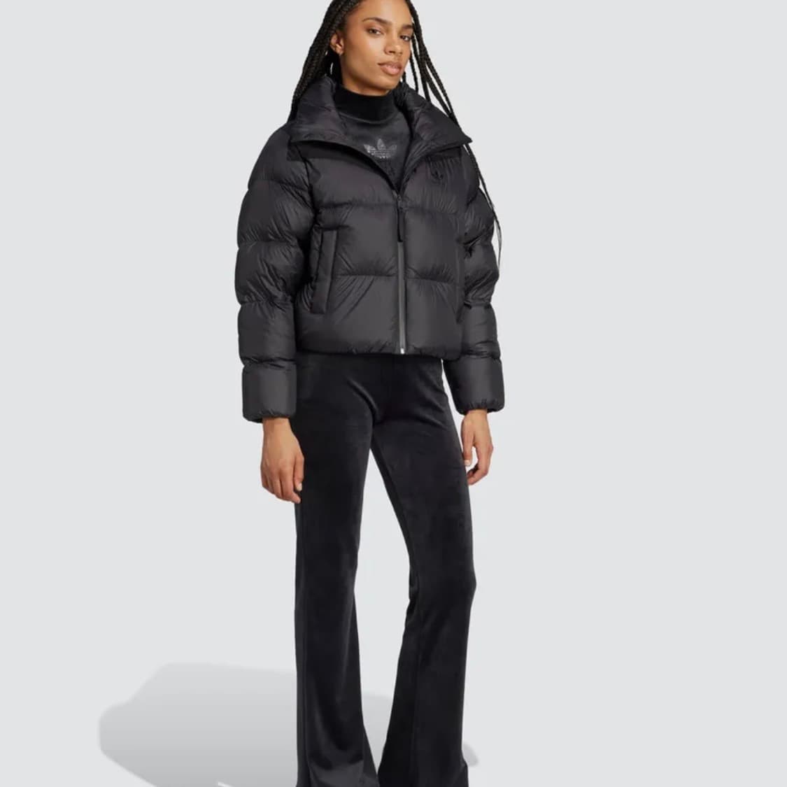 아디다스 리젠 크롭 다운 패딩 블랙s 상품이미지2