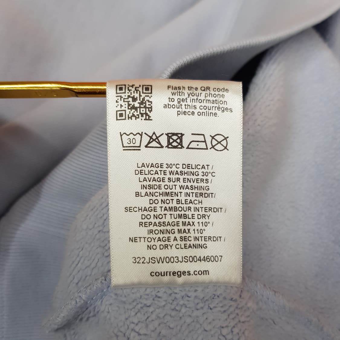 꾸레쥬 Courreges  로고 맨투맨 스웻셔츠 L사이즈 상품이미지7