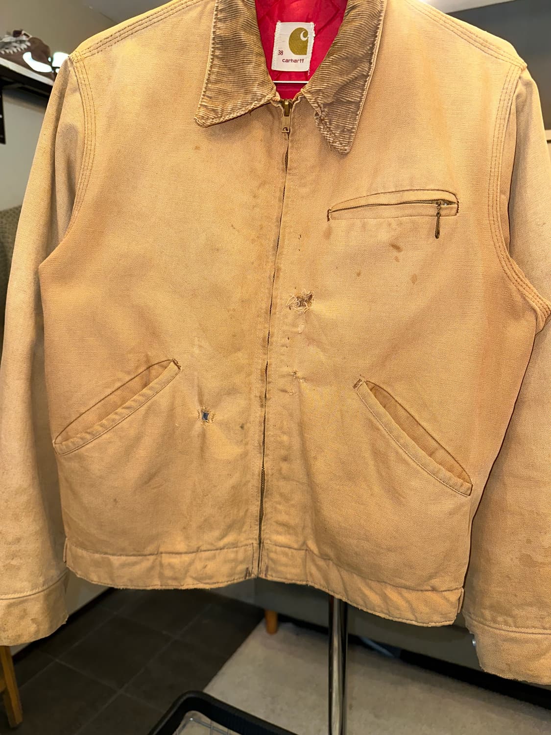 70’s Carhartt canvas detroit work jacket 상품이미지5