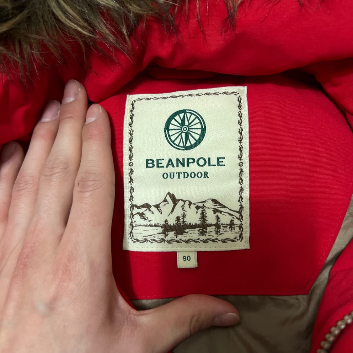 빈폴 아웃도어 덕다운 후드 패딩 S/90  상품이미지7