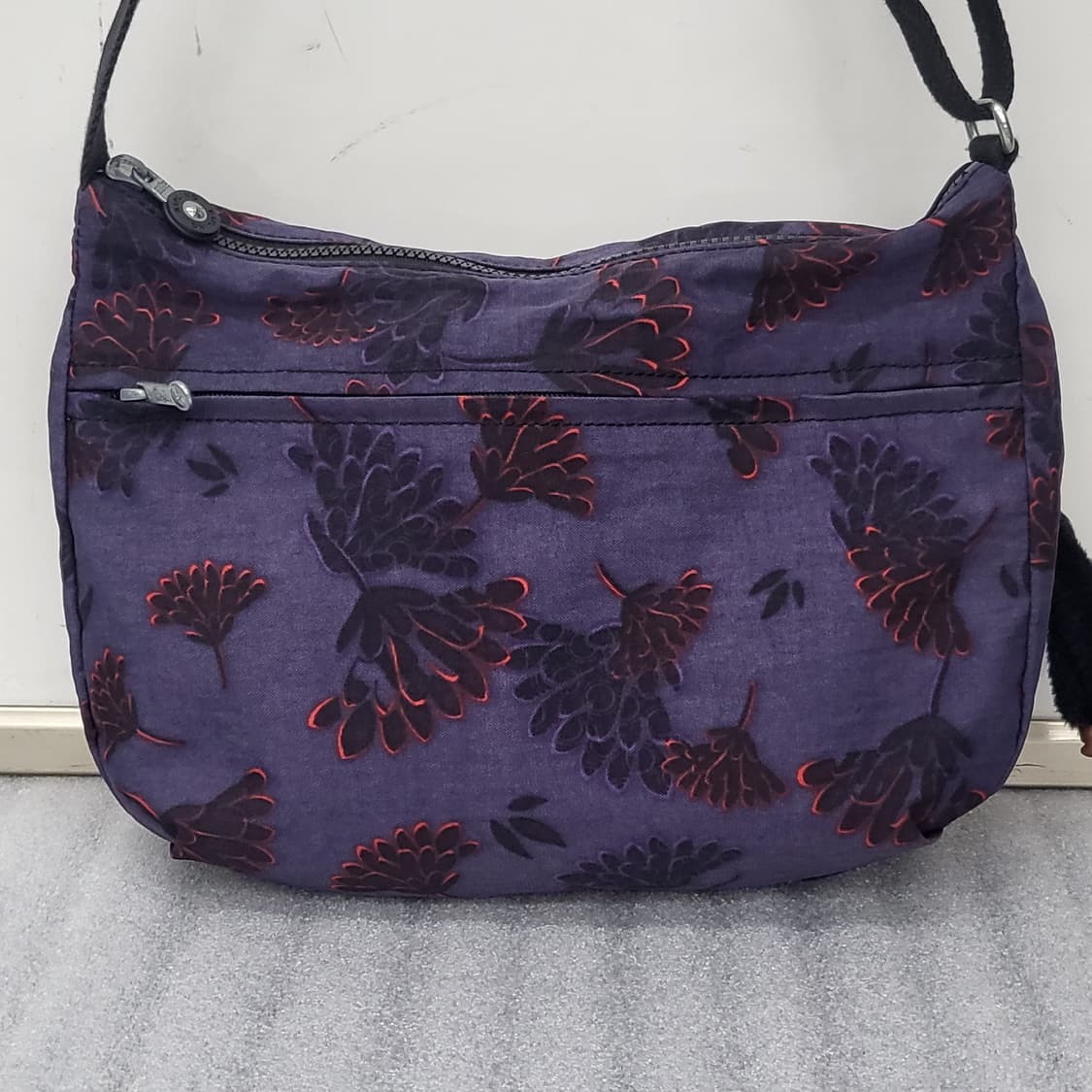 키플링 정품 크로스백 퍼플 꽃무니 30x23 상품이미지5