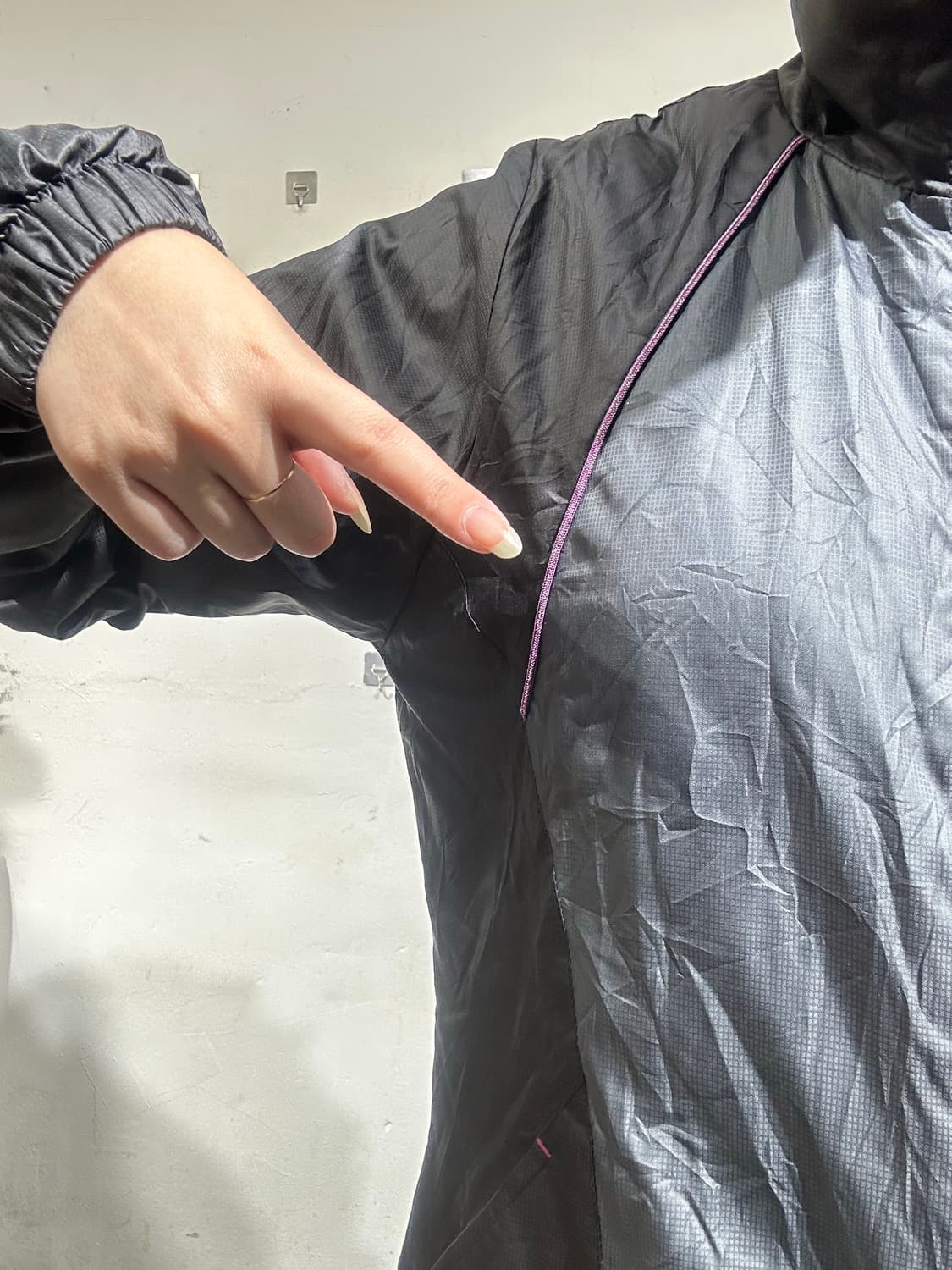 미즈노 그레이 블랙 바람막이 자켓 M 상품이미지4