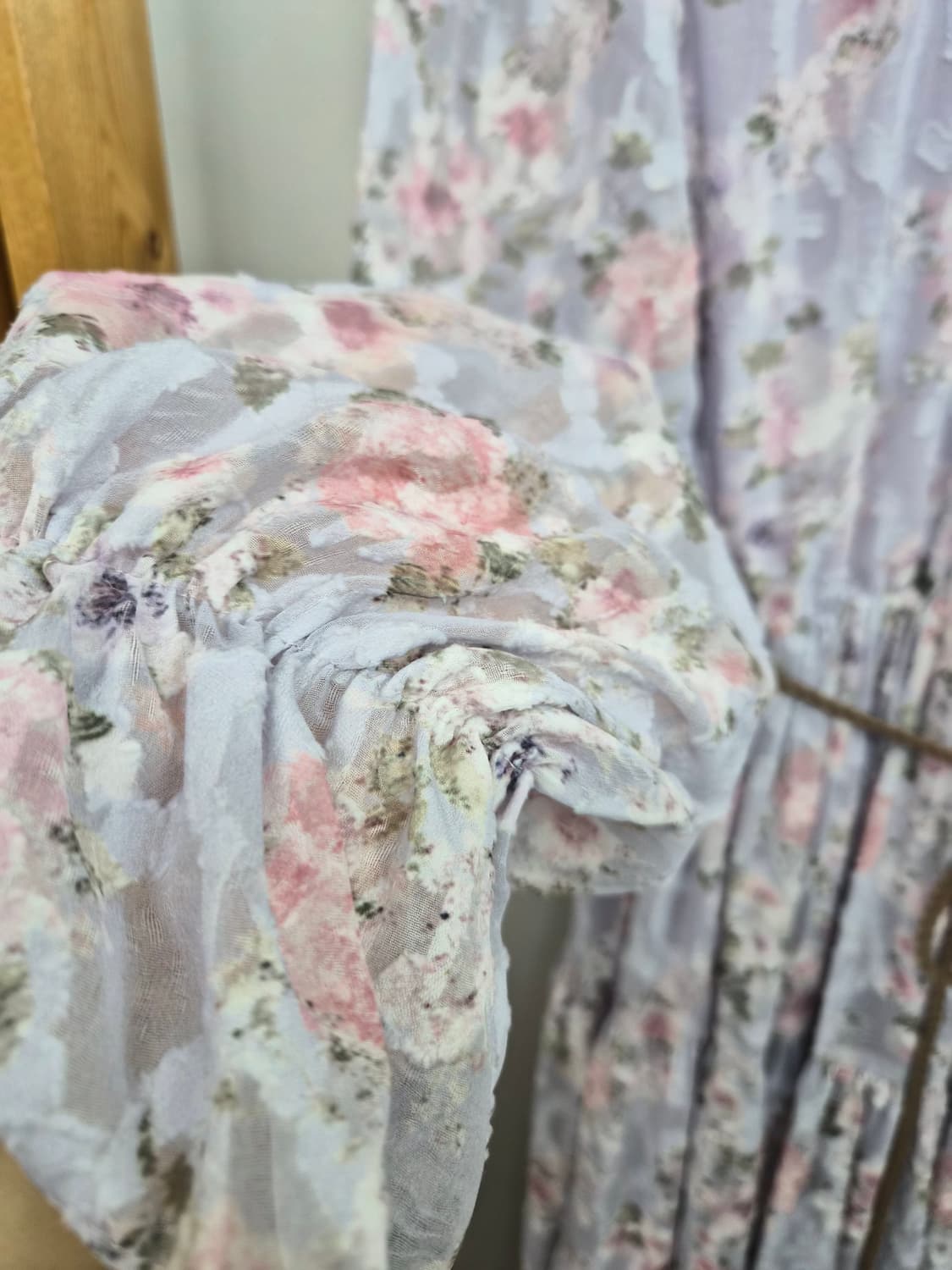 SJSJ 라벤더 플로럴 쉬폰 롱 원피스 상품이미지5