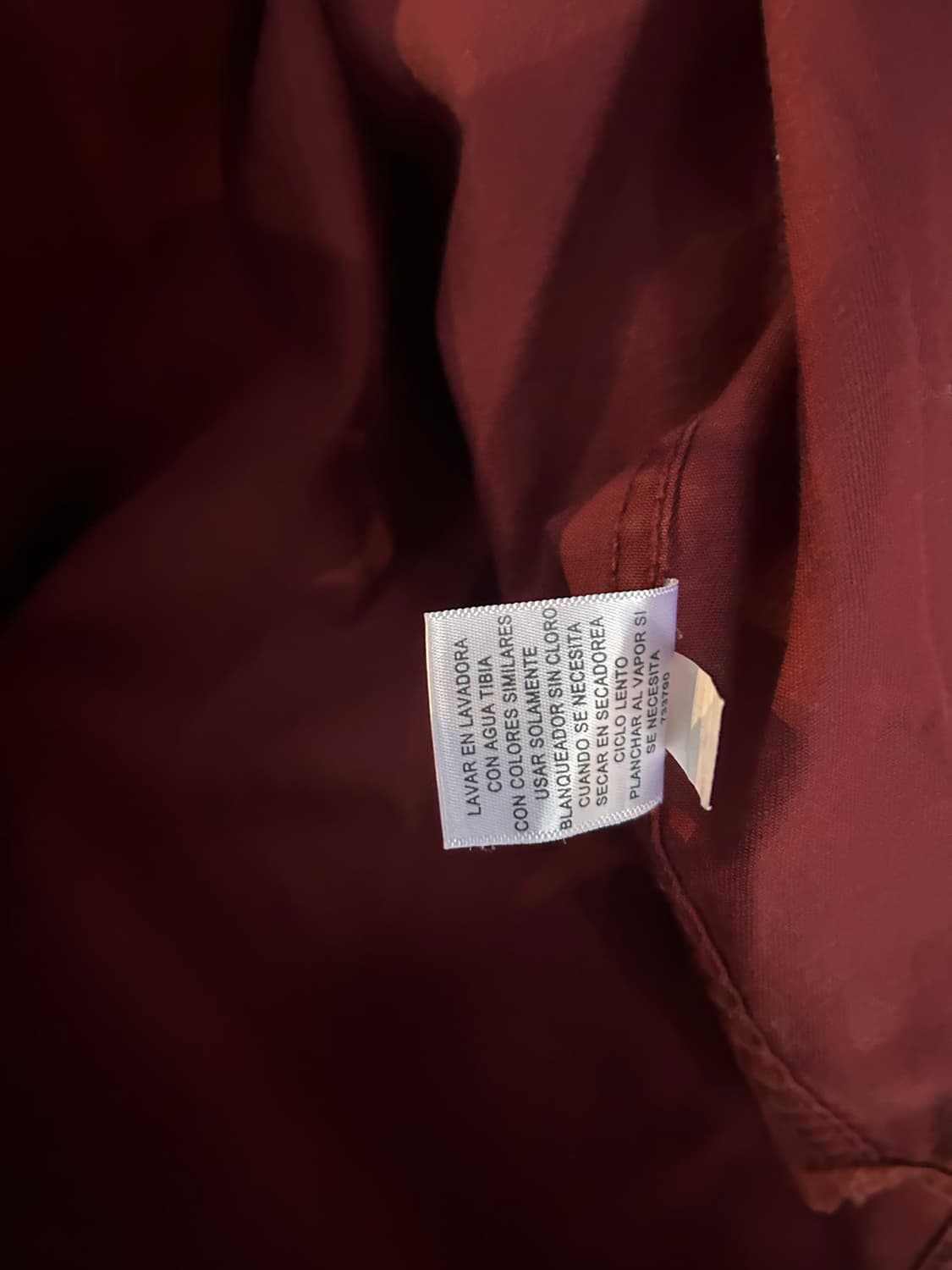 2000s 칼하트 버건디 올드스쿨 로고 셔츠  상품이미지4