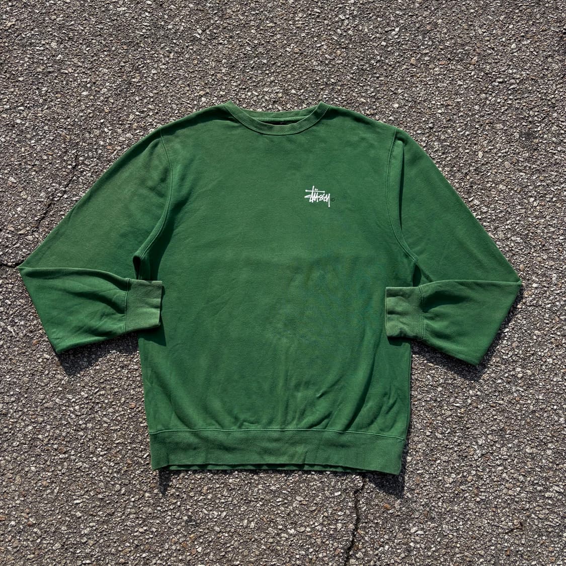 STUSSY 스투시 스탁로고 그린 스웻 셔츠 상품이미지4