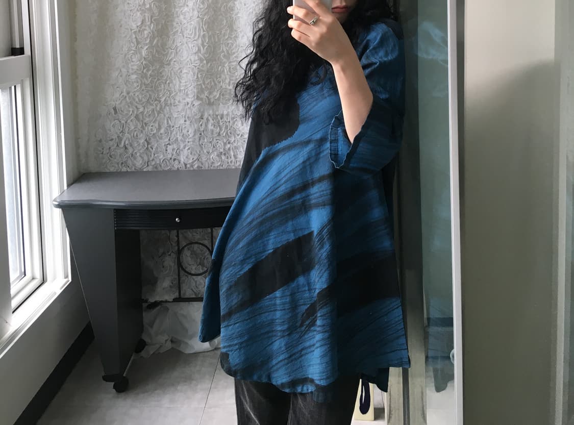 blue pattern tunic dress 상품이미지3