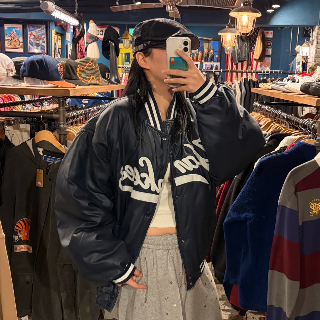 majestic 마제스틱 바시티 퀄팅 점퍼 상품이미지2