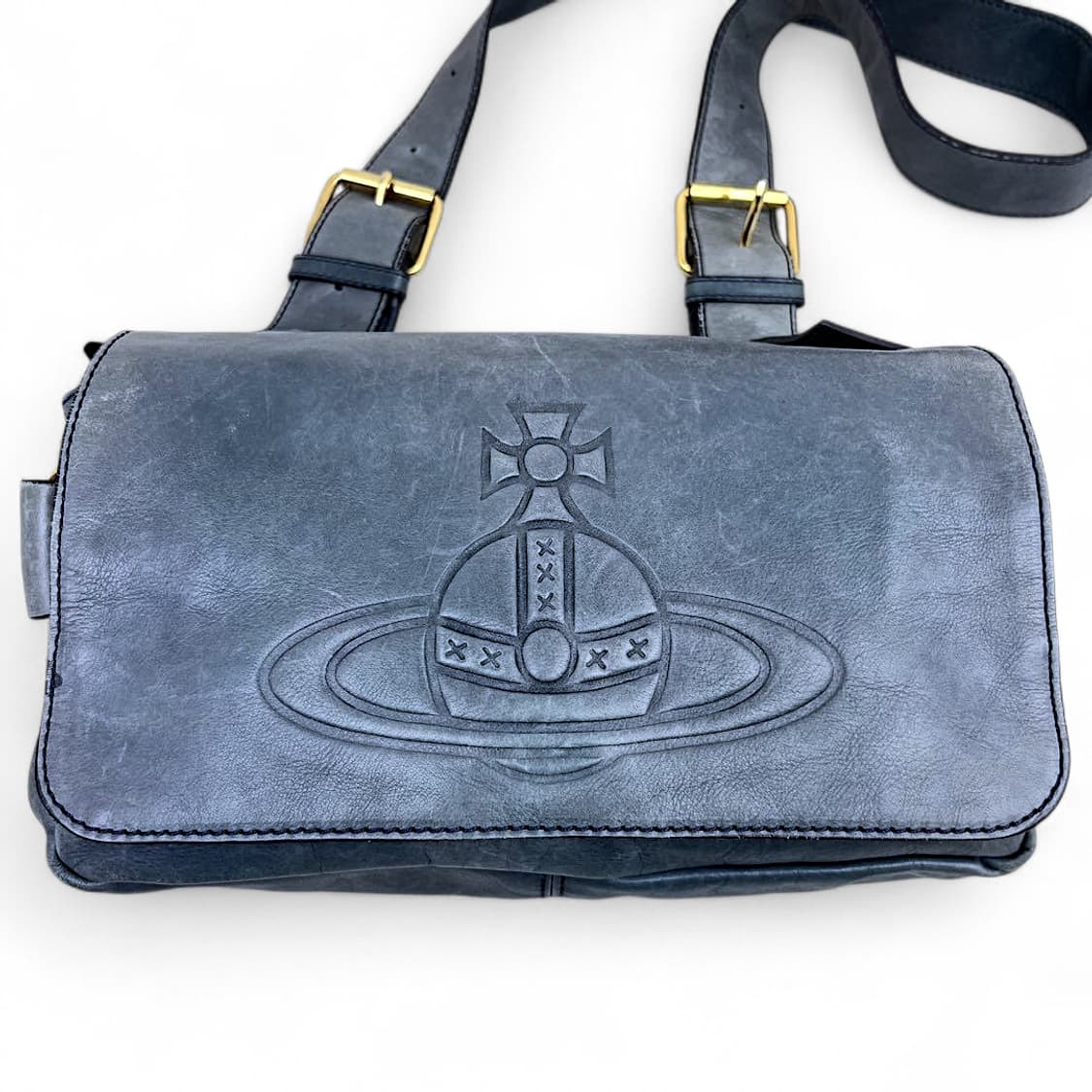 비비안 웨스트우드 빈티지 가공 소가죽 숄더백 상품이미지2