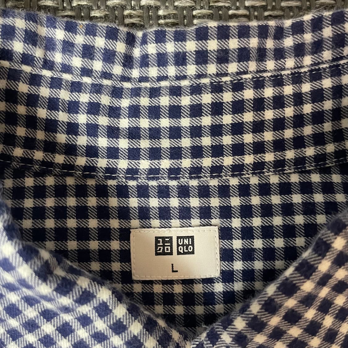 유니클로 캐쥬얼 깅엄 체크 포켓 셔츠 L 상품이미지4