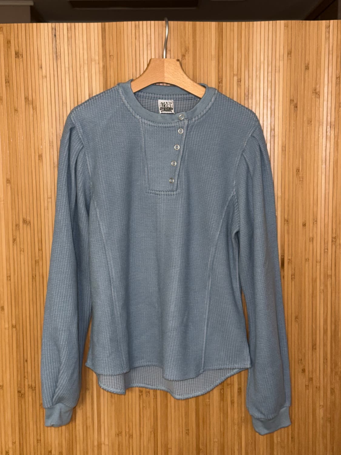 StandAlone 와플 버튼 티셔츠 스카이블루 (택 포함 새상품) OS 상품이미지1