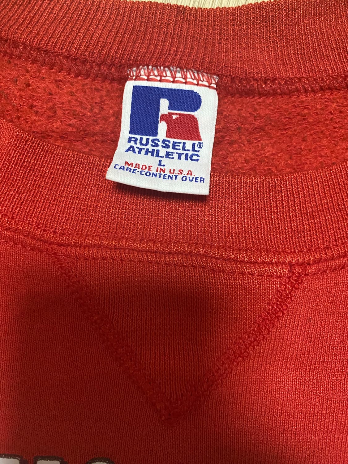 90s usa 러셀 레드 불독 프린팅 L 상품이미지3