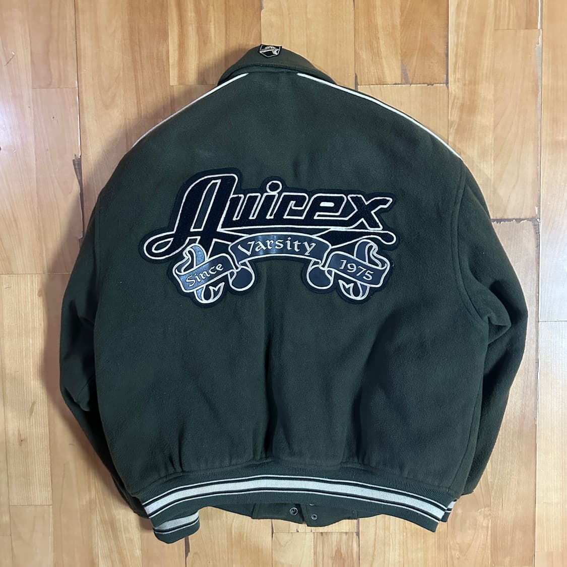 아비렉스 울 바시티 자켓 올리브 상품이미지3