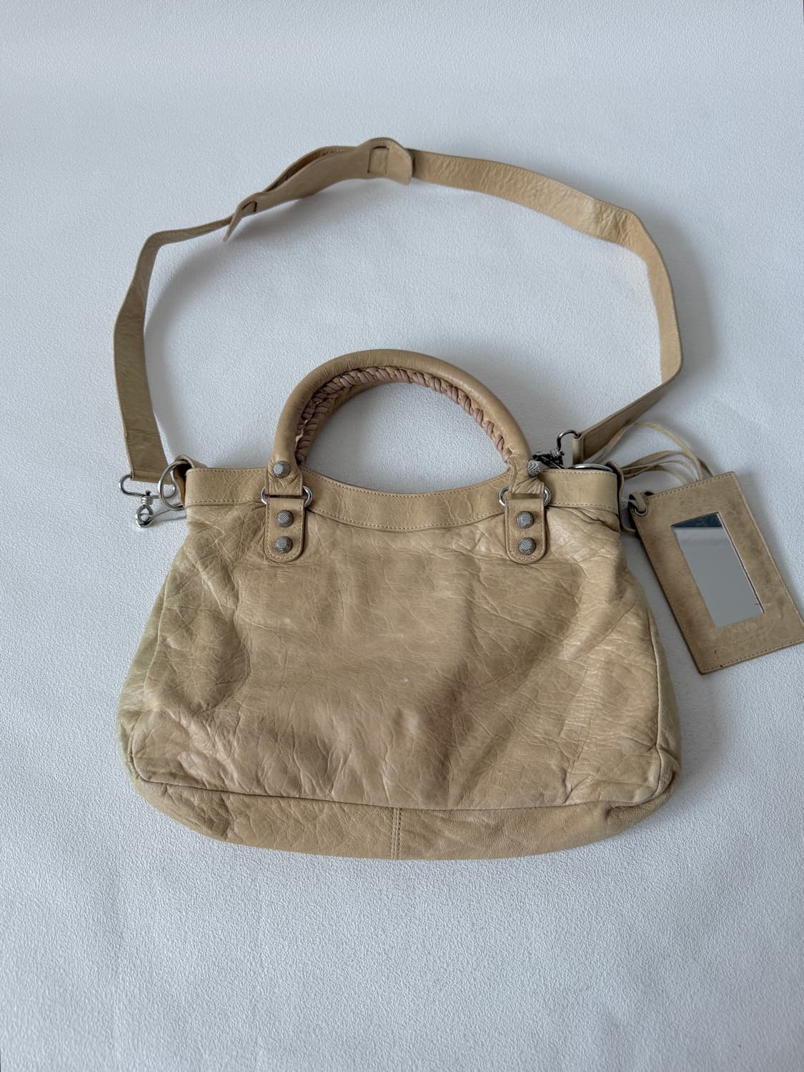 Pre owned 레더 토트 크로스백 상품이미지4