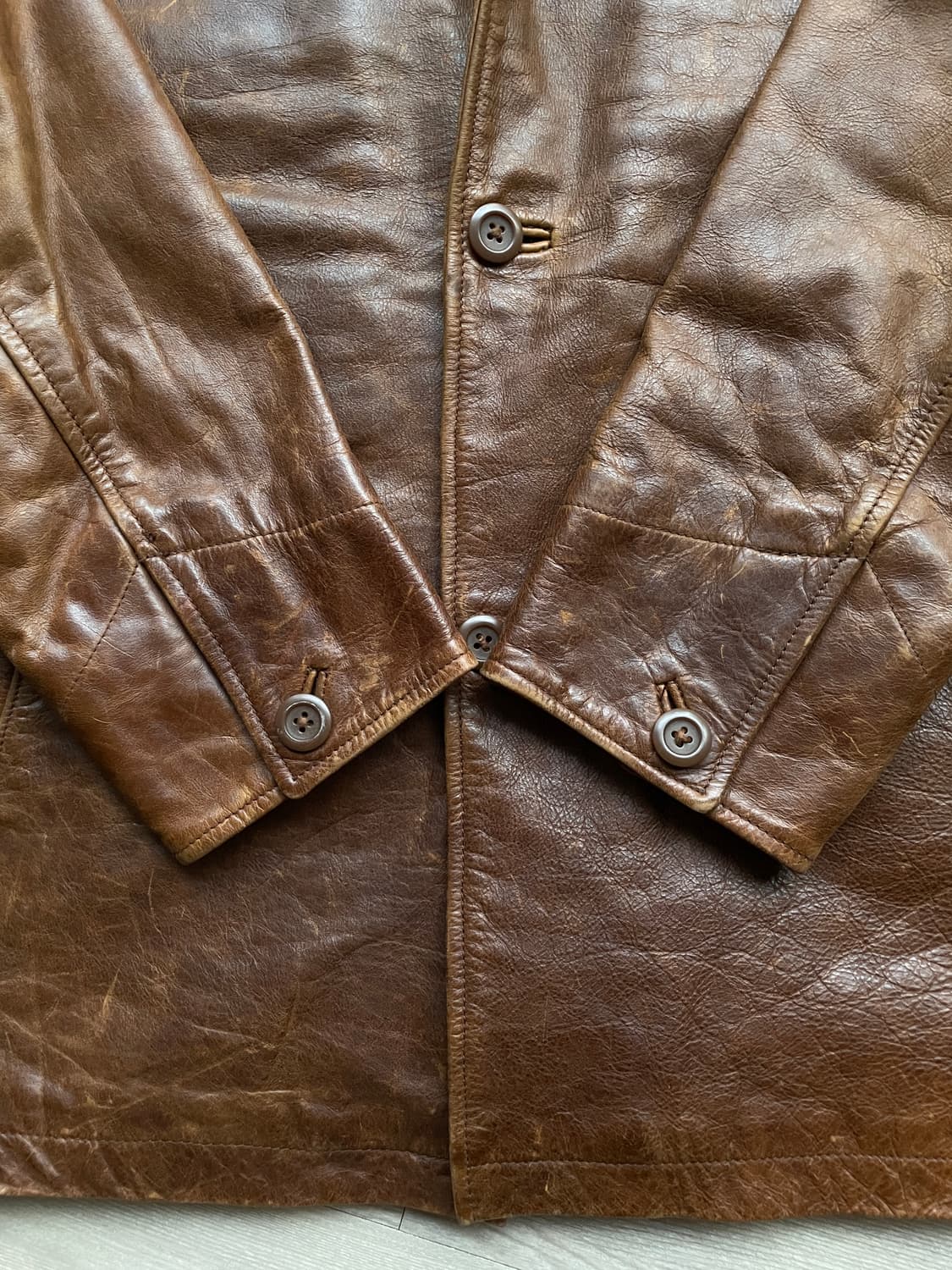 90s 올드갭 레더 카코트 브라운 gap carcoat 상품이미지5