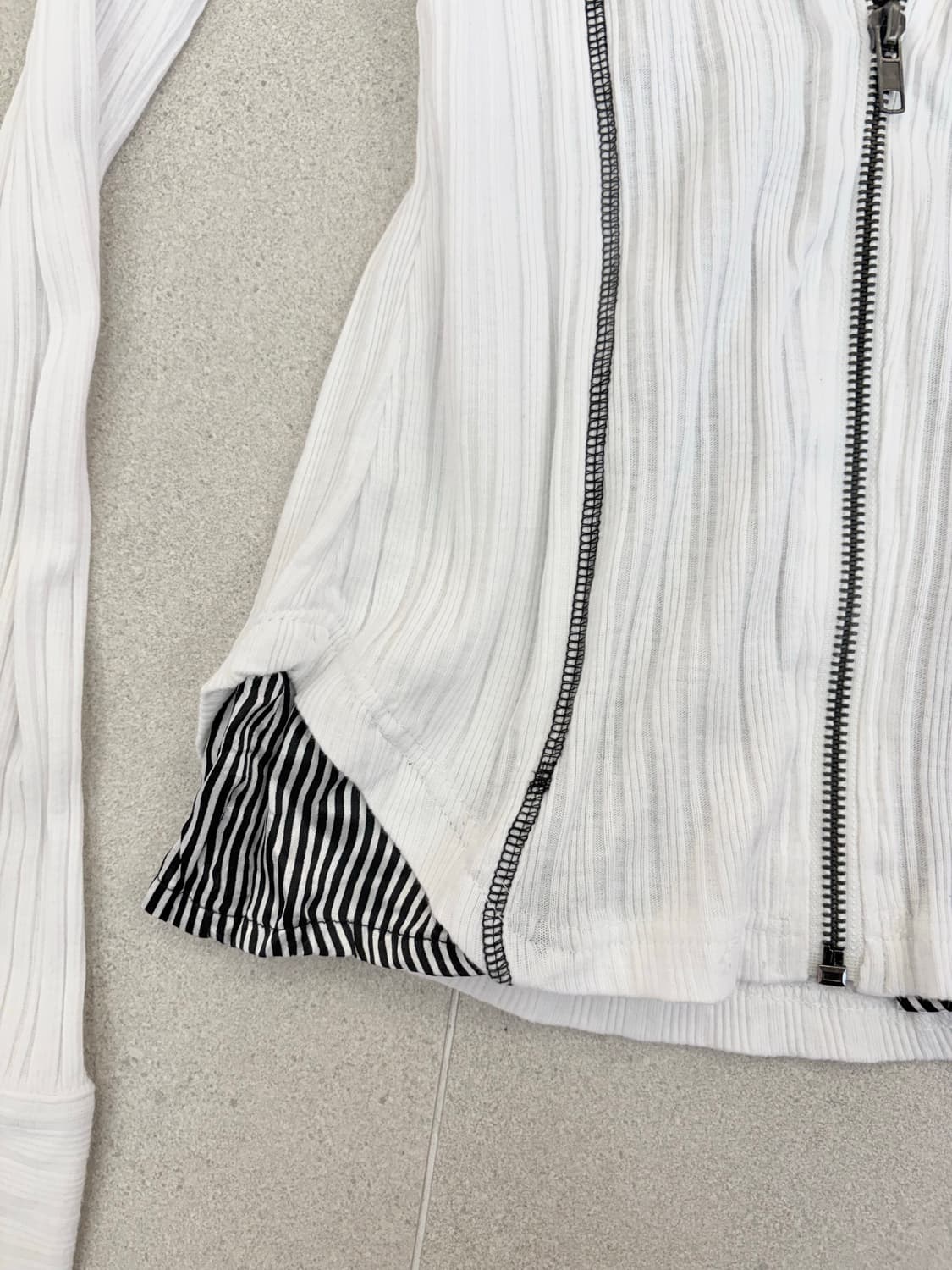 스트라이프 백트임 레이어드 집업 상품이미지5