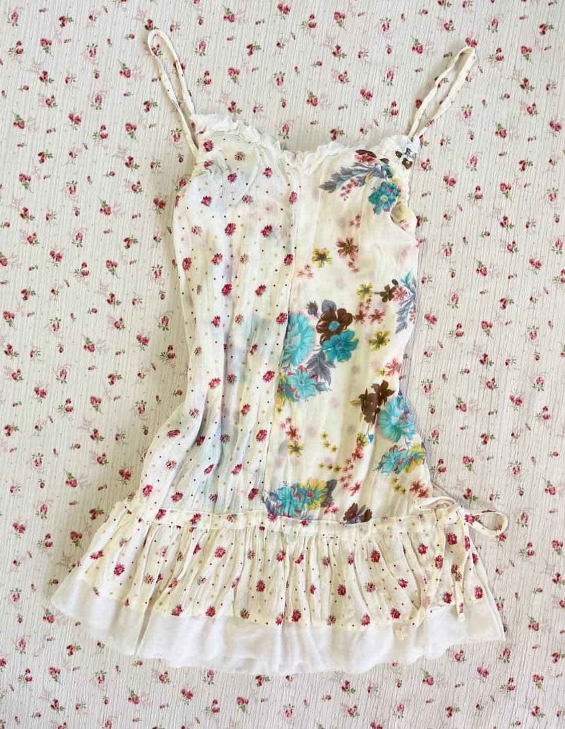 페어리 플로럴 쉬폰 슬리브리스 상품이미지1