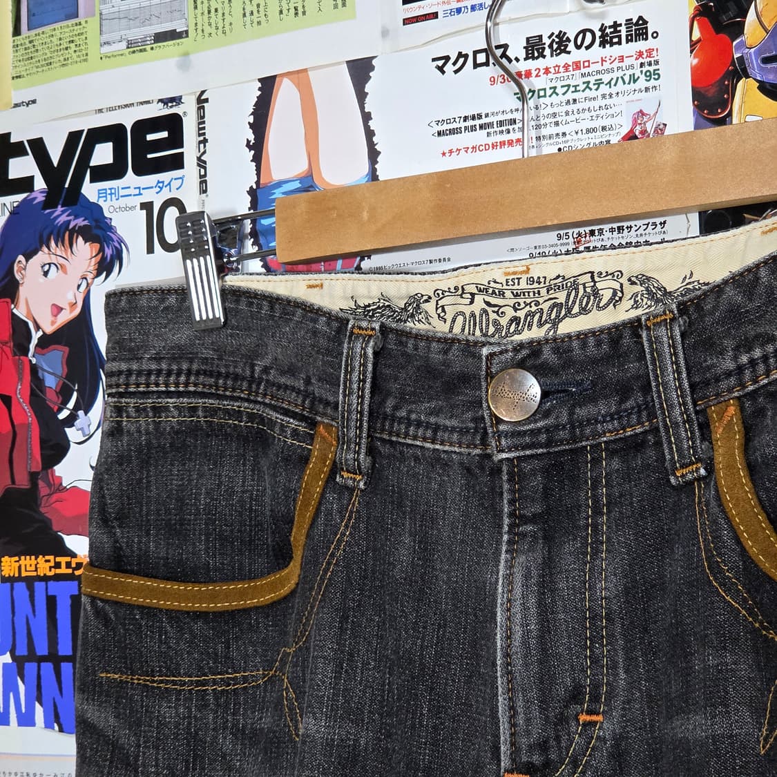 JPN 랭글러 스웨이드 포켓 웨스턴 그레이 데님 팬츠  상품이미지6