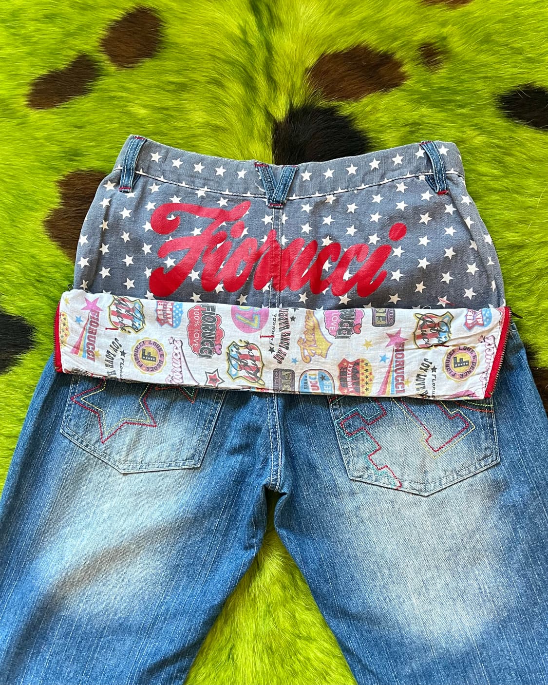1990s Fiorucci Star Layered Denim Pants 상품이미지4