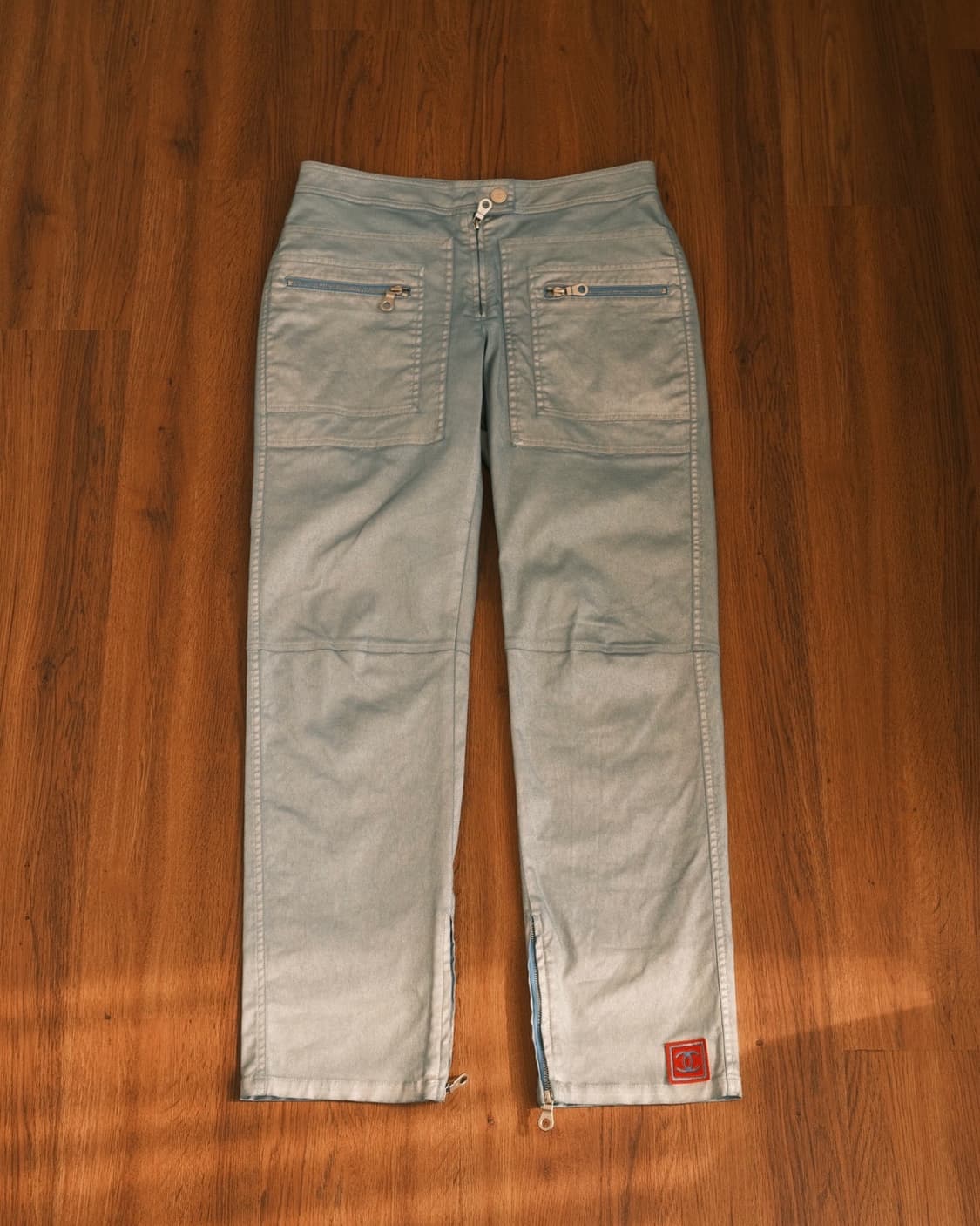 샤넬 2002ss 1번 룩 메탈릭 코티드 팬츠 상품이미지6