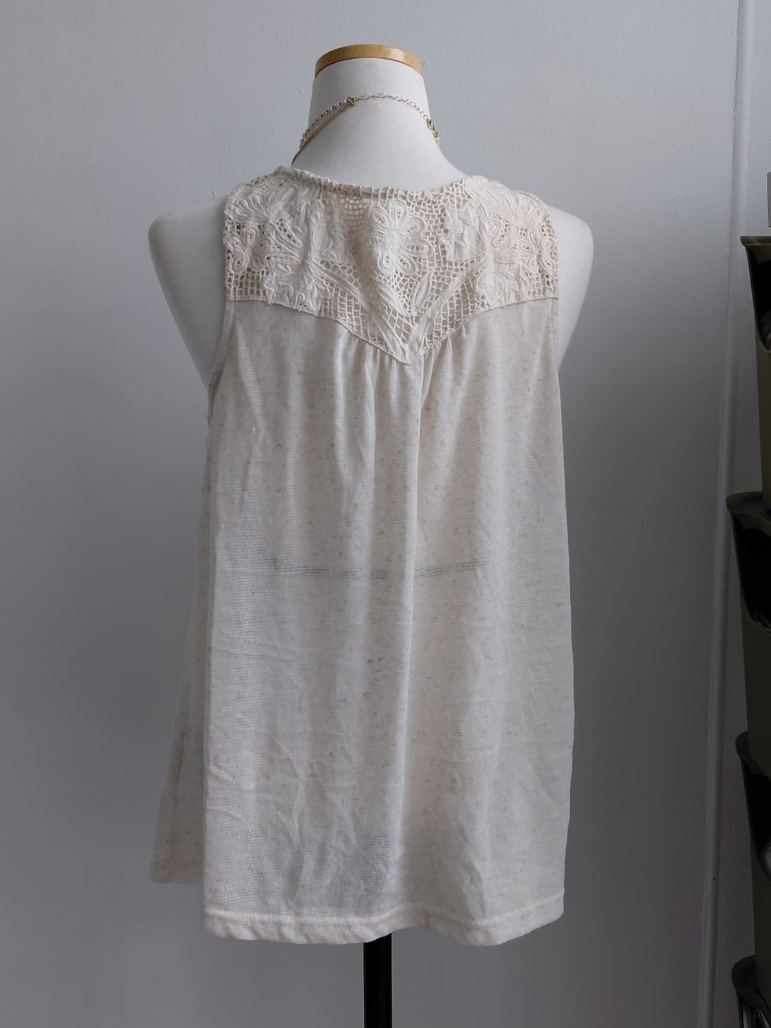 [빈티지] 아이보리색 롱 가디건 조끼 상품이미지2