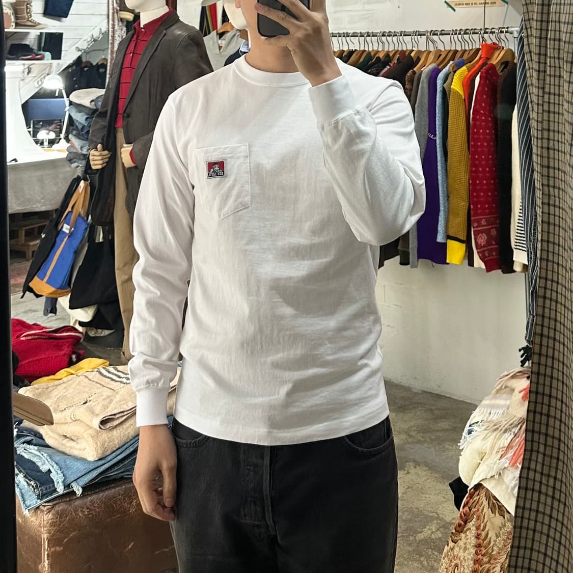 (착용컷) BEN DAVIS 포켓 롱 슬리브 (남성용 98) 상품이미지3