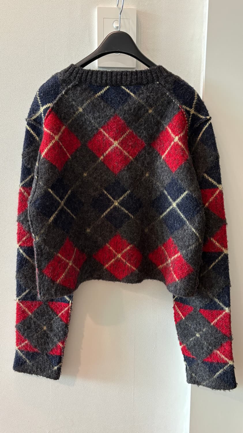 더오픈프로덕트(open yy) 아가일 니트 가디건 상품이미지3