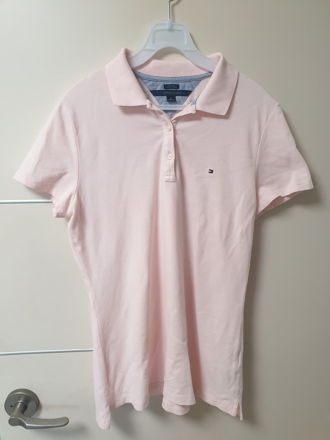 [여성] 타미힐피거 정품 핑크 카라티 M SLIM FIT 상품이미지1