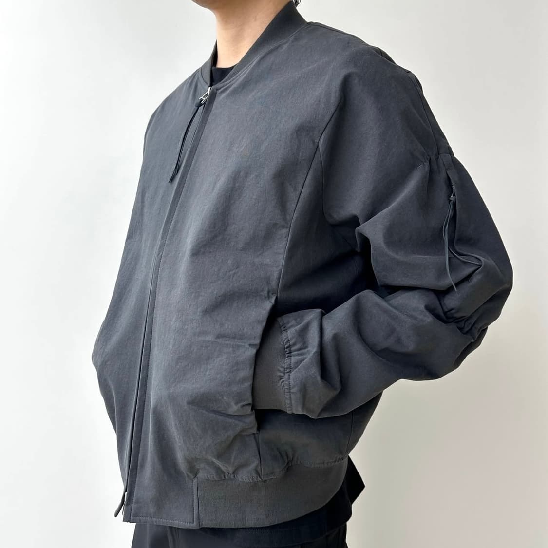 [M 새상품] 포스트아카이브팩션 paf 파프 8.0+ 셔링 봄버 차콜 상품이미지2