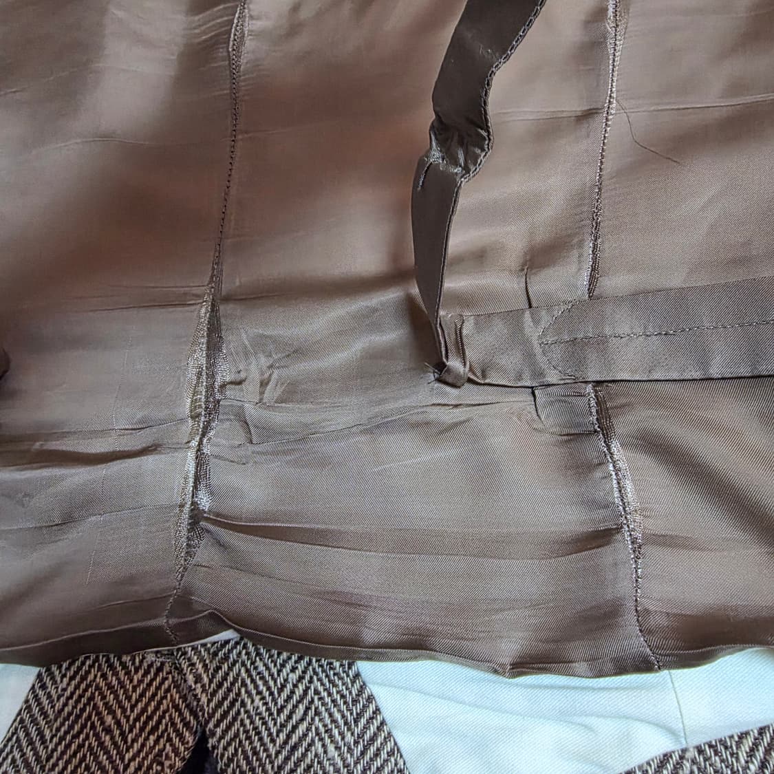 폴로 린넨실크 RL67 헤링본투피스 브라운 자켓 44R 상품이미지7